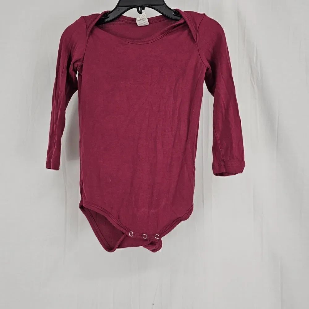 Kate Quinn Bamboo Long Sleeve Violet Baby Girl Size 18-24M Bodysuit